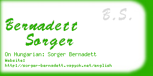 bernadett sorger business card